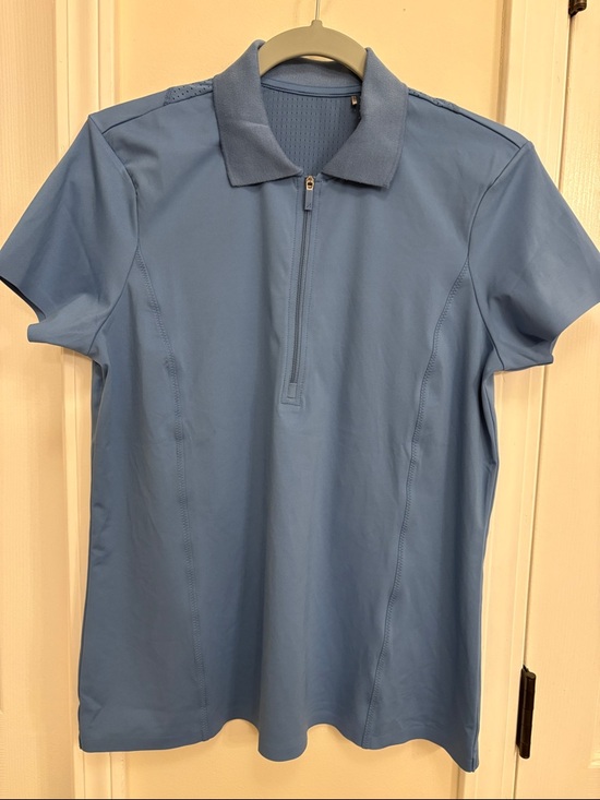 Antigua Tops - Antigua Medium Navy Zip Polo